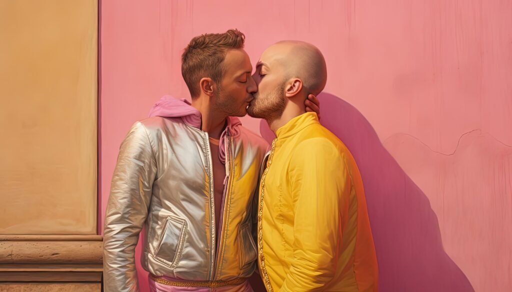 chicos gays besándose que se conocieron en el chat chueca Las Palmas